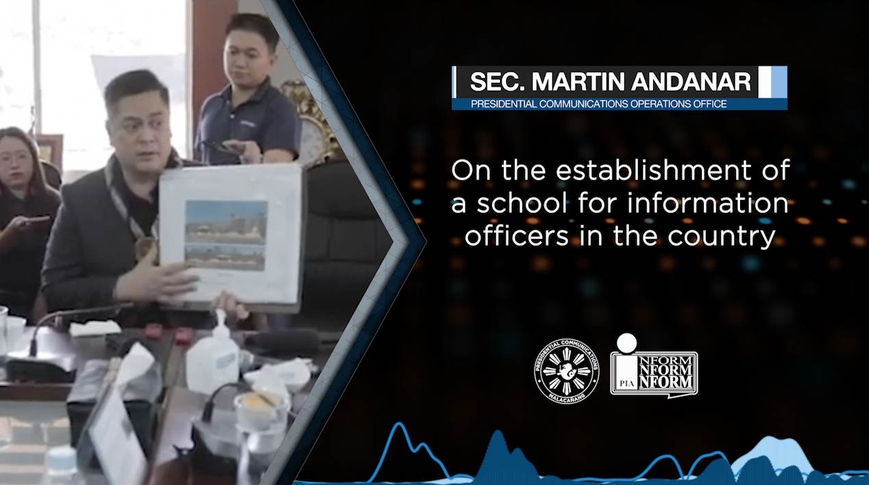 PIA Caraga Soundbites | Presidential Communications Operations Office Sec. Martin Andanar on the establishment of a school for information officers in the country