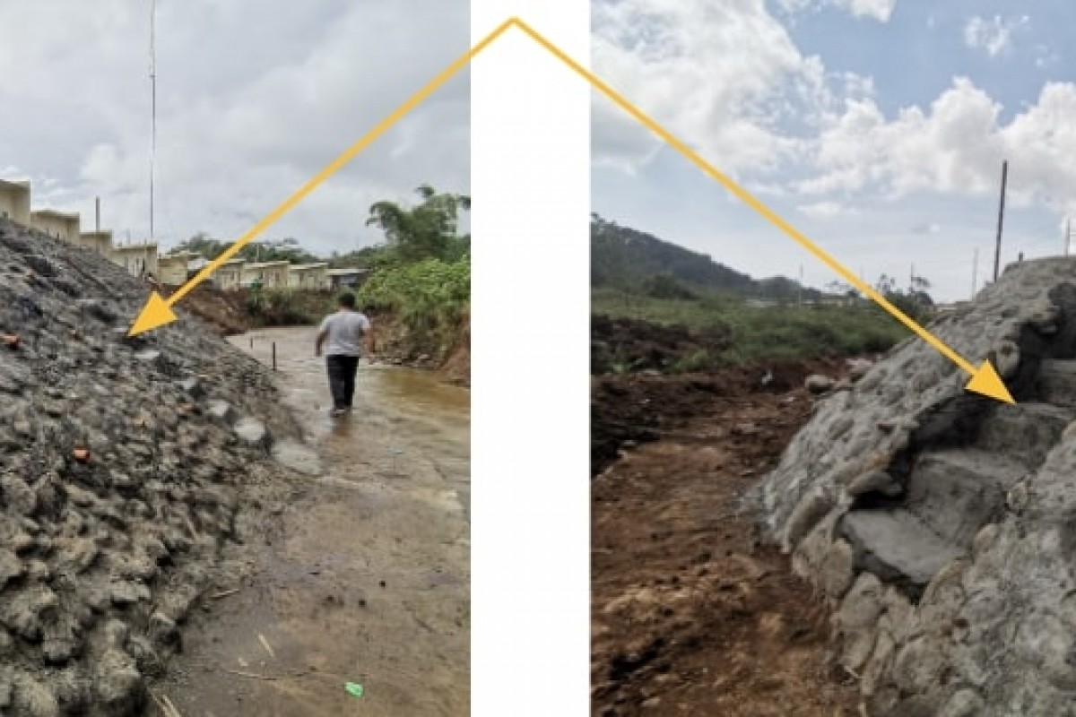 PIA - SHFC builds grouted riprap at 2 permanent housing sites