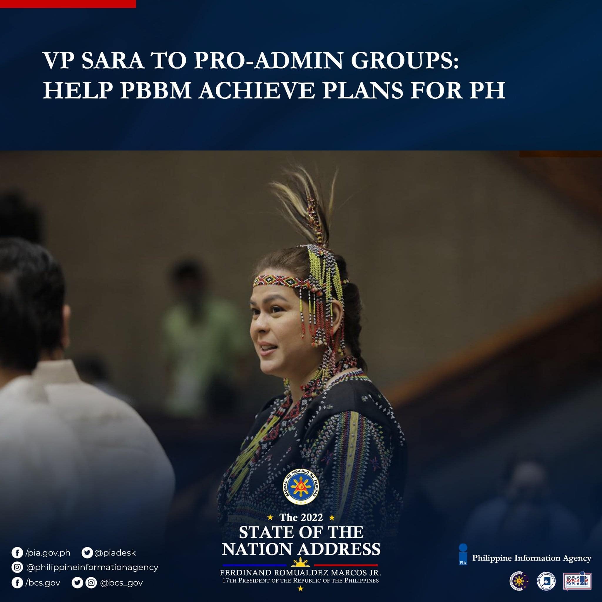 VP Sara to Pro-Admin Groups: Help PBBM achieve plans for PH