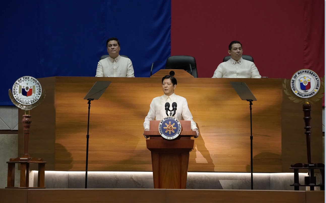 President Ferdinand R. Marcos Jr. delivers his first State of the Nation Address (SONA) at the Batasang Pambansa on July 25, 2022