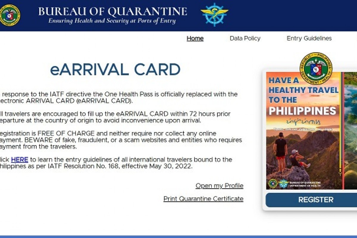 PIA Palace Filling out eArrival Card no longer mandatory prior to