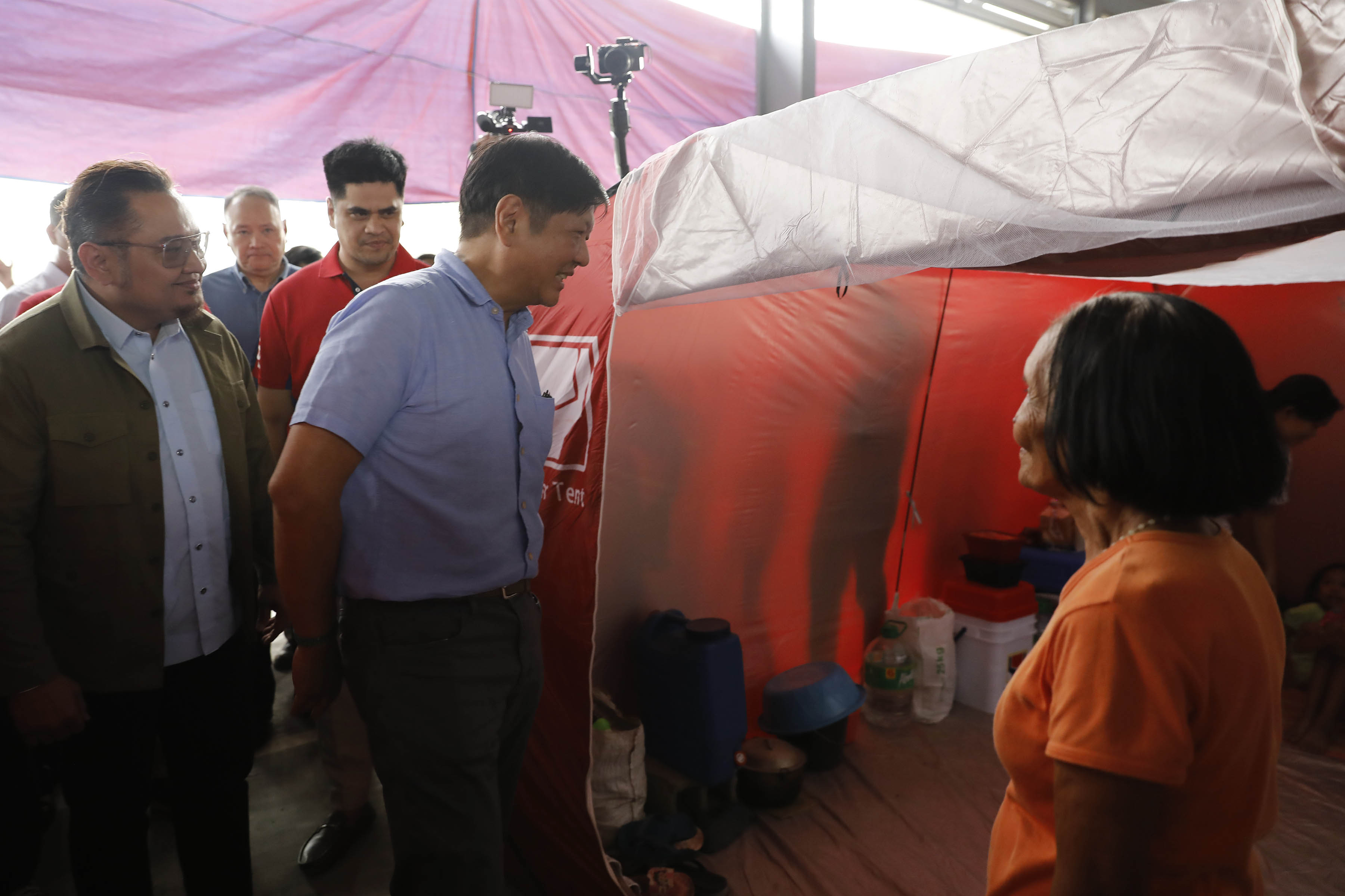 President Marcos visits the evacuees affected by Mayon Volcano's unrest