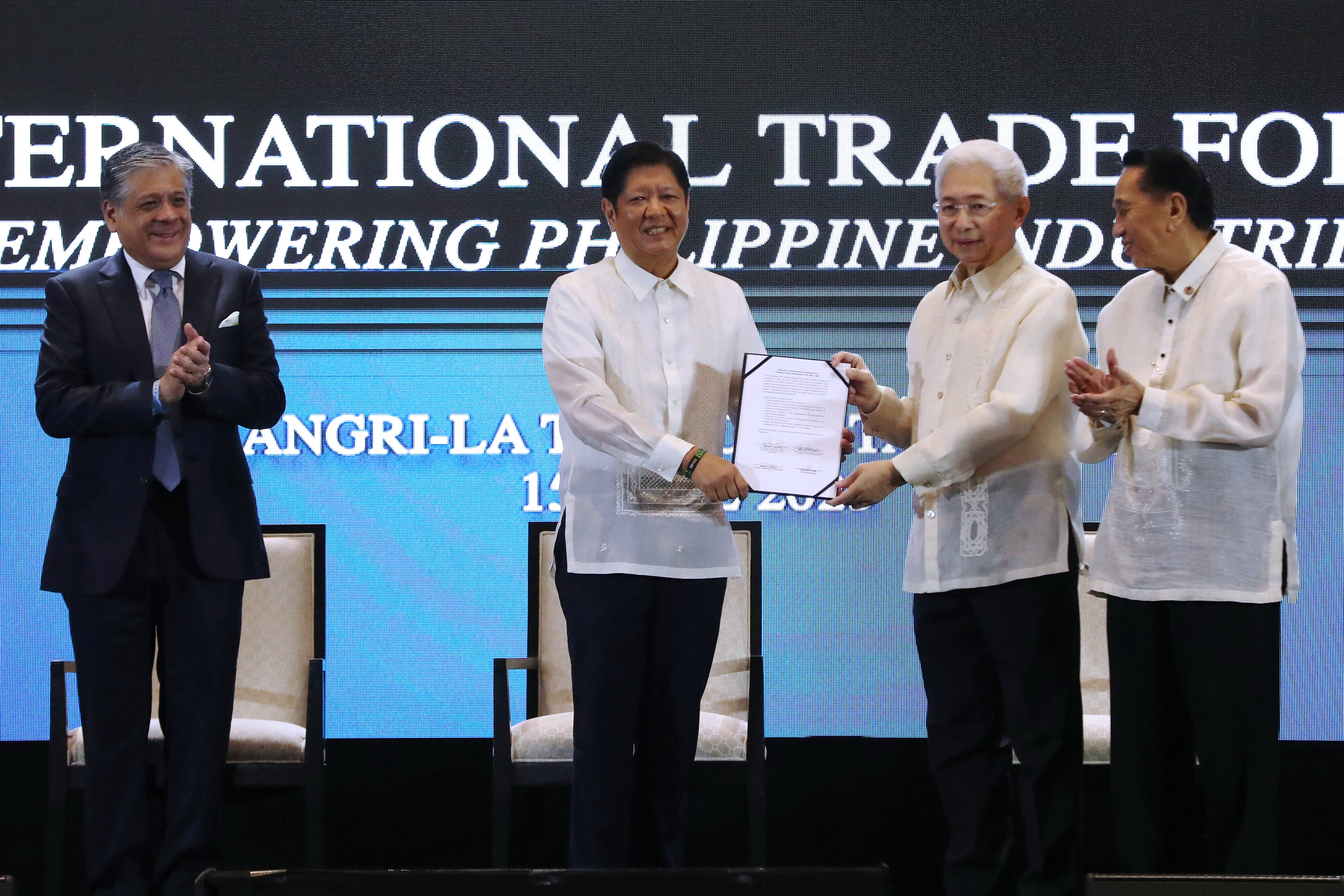 President Ferdinand R. Marcos Jr. leads the launching of the Philippine Export Development Plan 2023-2028